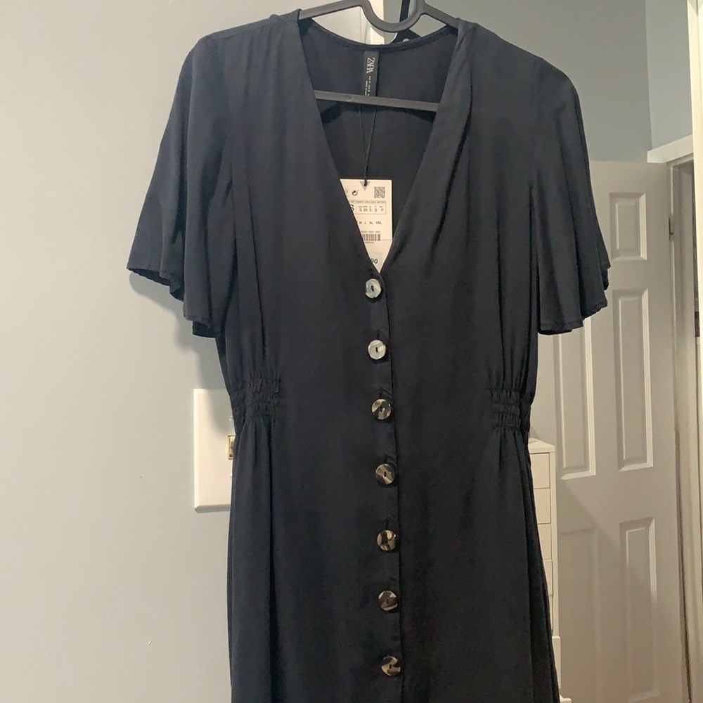 zara buttoned down dress